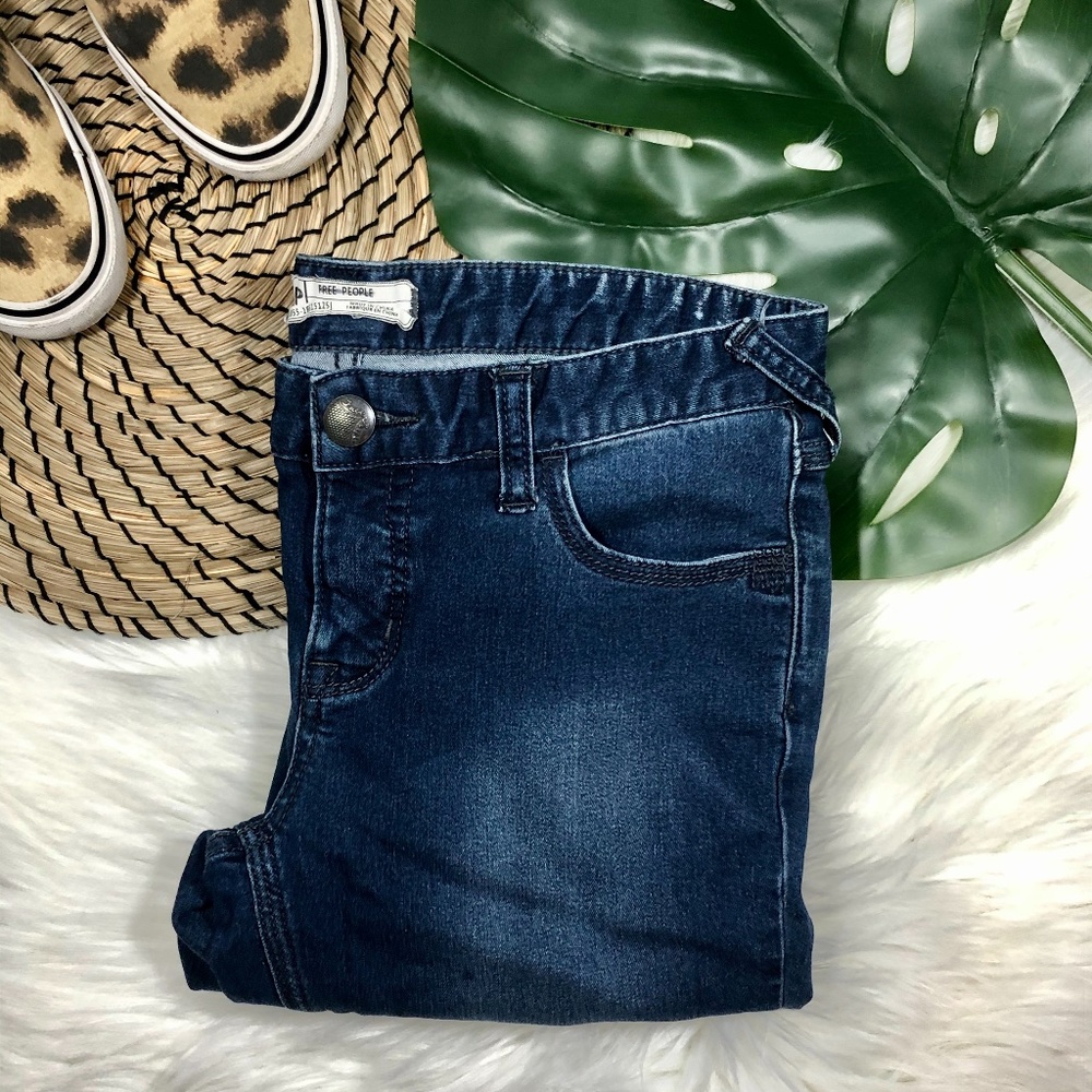 Free People Dark Blue Skinny Jeans